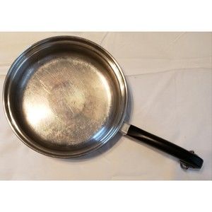 Vintage SaladMaster 9" Skillet with Lid T304S Sauce Fry Pan Stainless Cookware